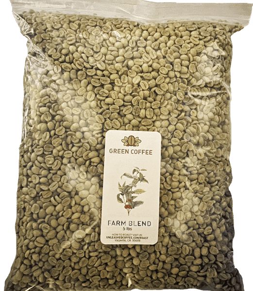 Unleashed Coffee: Farm Blend, Green Whole Bean Coffee (Bag)